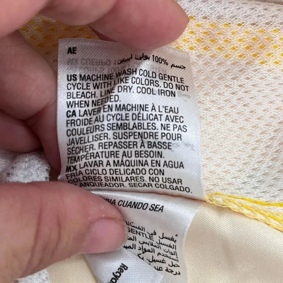 Club Room Lined Swim Trunks Mens XXL Yellow Quick Dry Novelty Print 7"Inseam - Picture 8 of 12